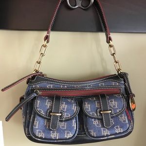 Dooney & Bourke Medium Saddle Denim Shoulder Bag